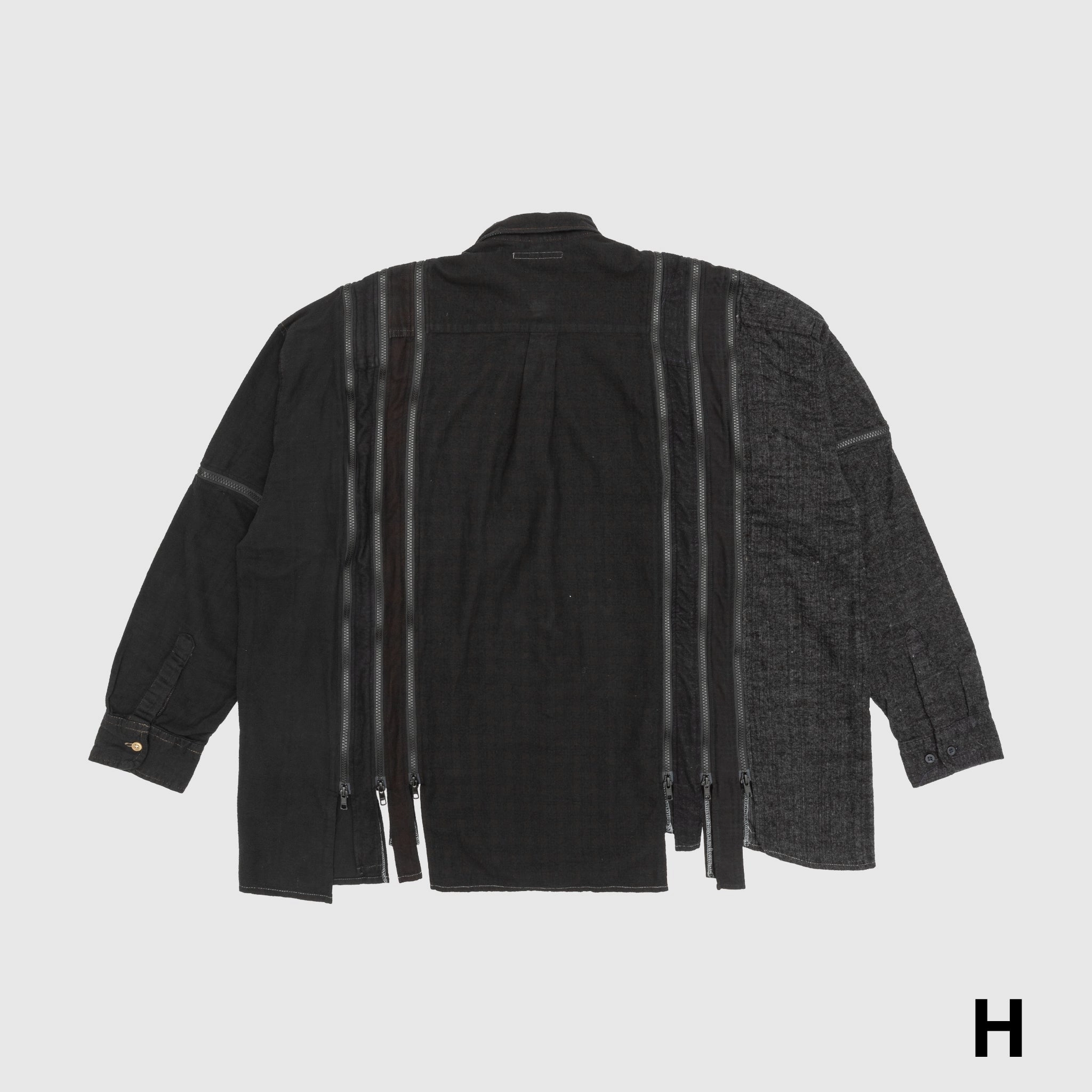 REBUILD BY NEEDLES 7 CUTS ZIPPED WIDE SHIRT