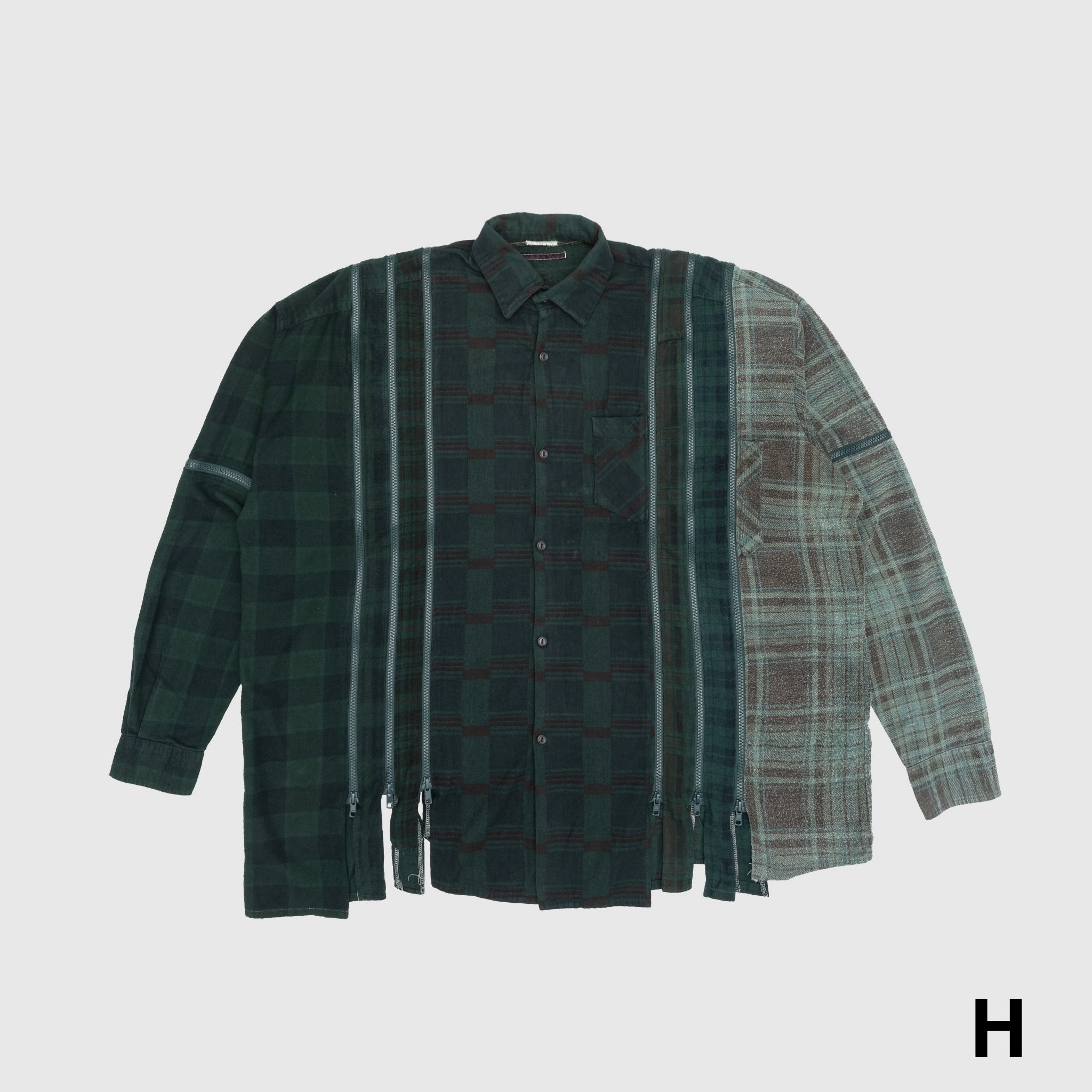 REBUILD BY NEEDLES 7 CUTS ZIPPED WIDE SHIRT