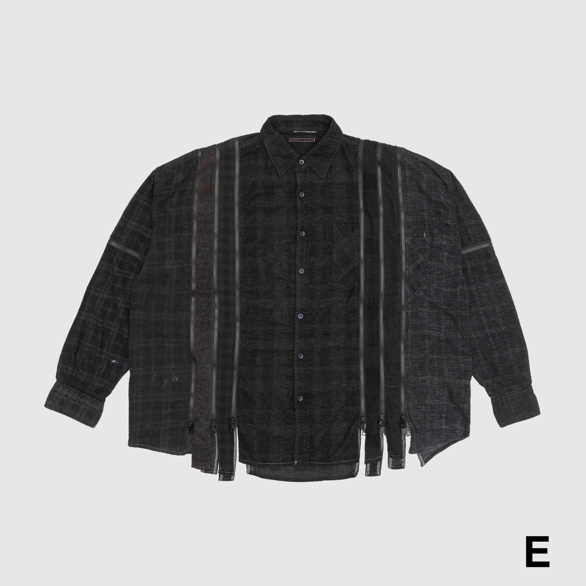 REBUILD BY NEEDLES 7 CUTS ZIPPED WIDE SHIRT
