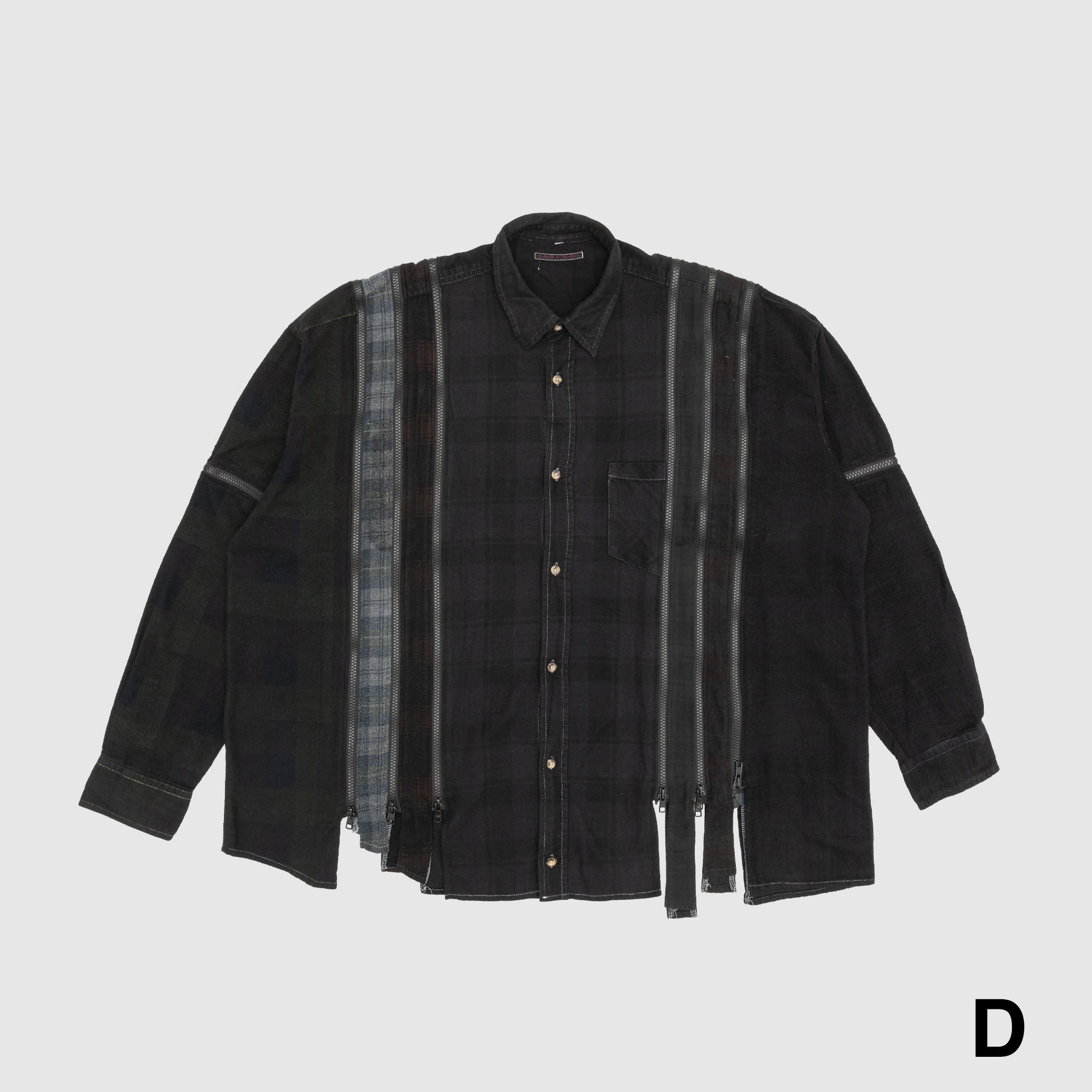 REBUILD BY NEEDLES 7 CUTS ZIPPED WIDE SHIRT
