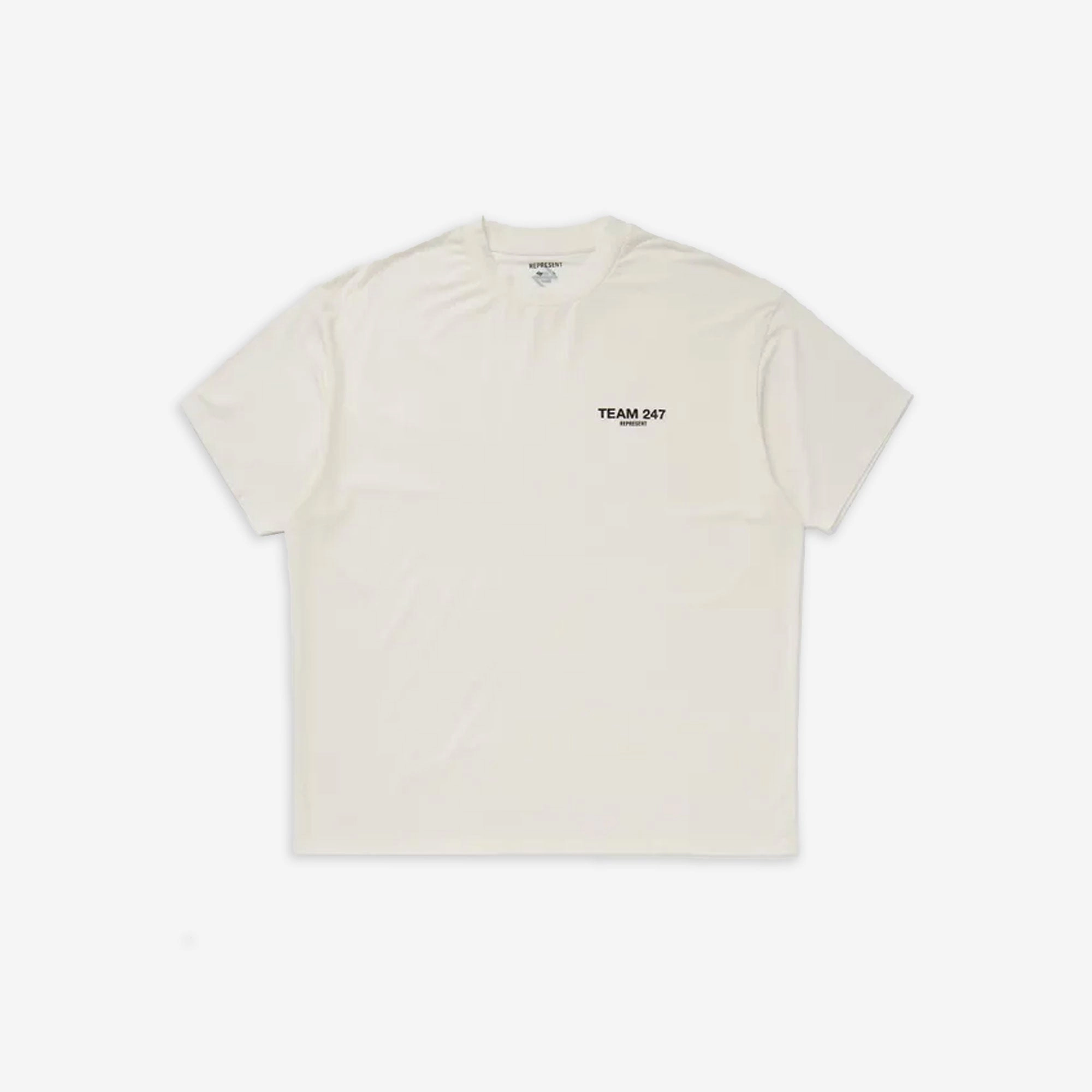 REPRESENT | TEAM 247 OVERSIZED T-SHIRT { FLAT WHITE