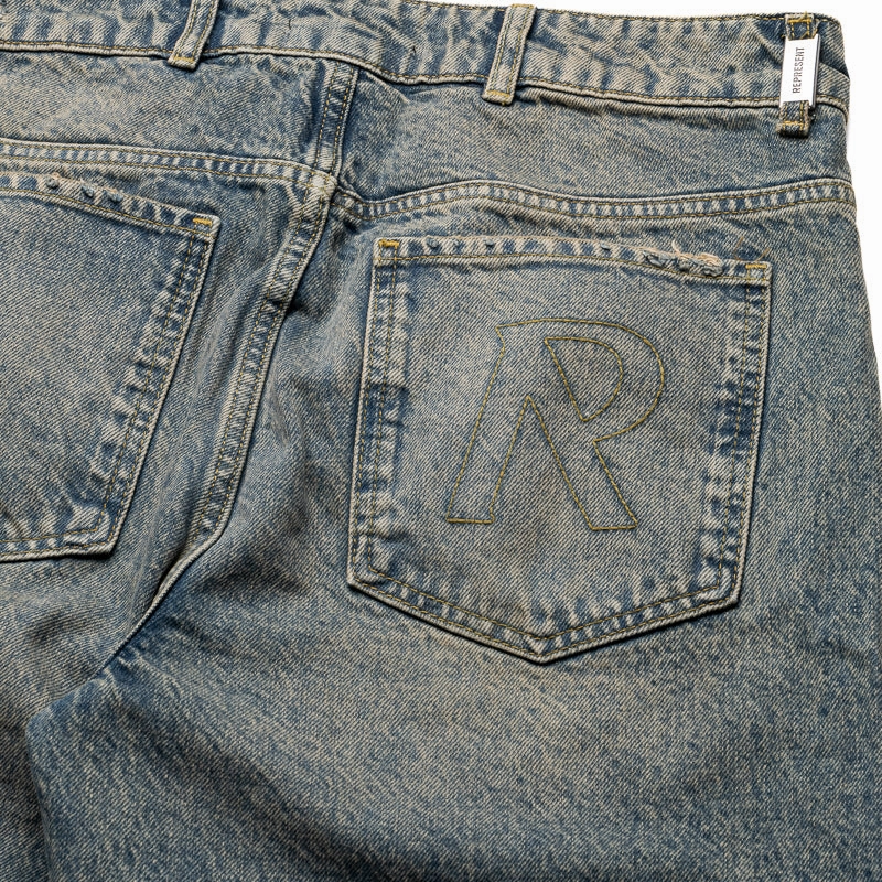 Represent R2 Denim Pants - Blue/Cream