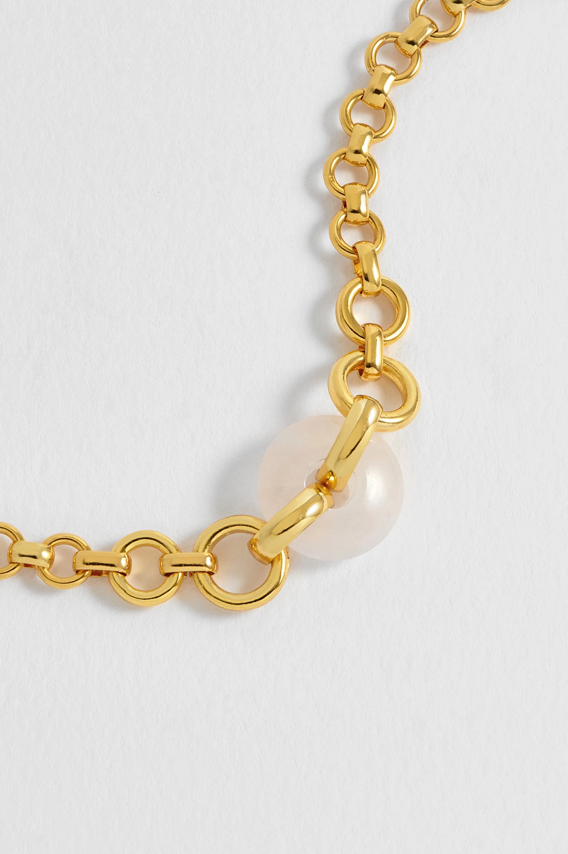Rose Quartz Graduated Link T-Bar Bracelet