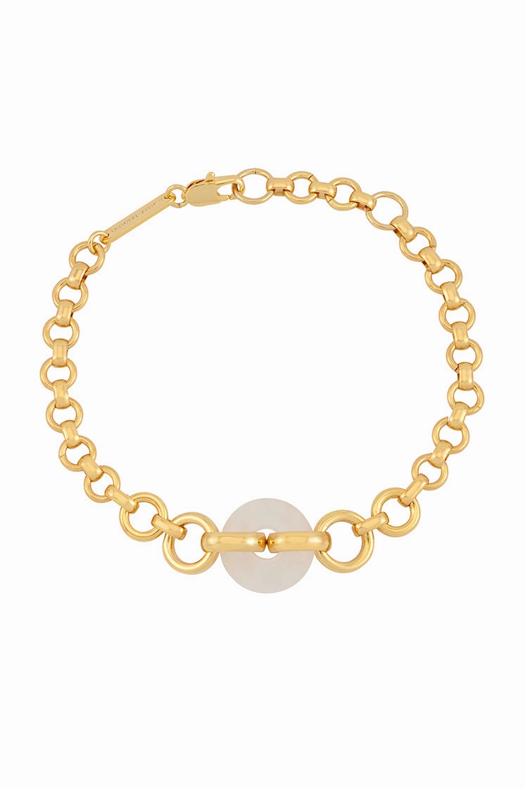 Rose Quartz Graduated Link T-Bar Bracelet