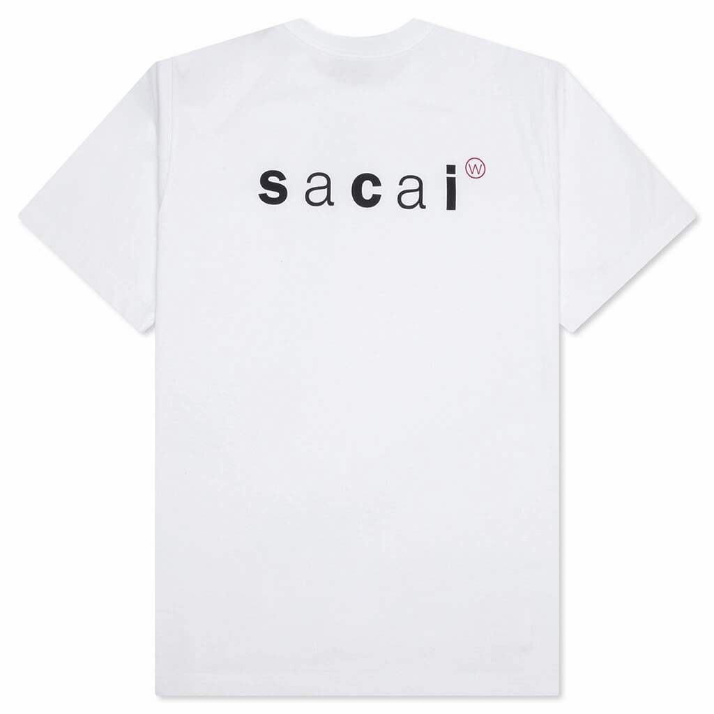 Sacai x WTAPS Print T-Shirt - White