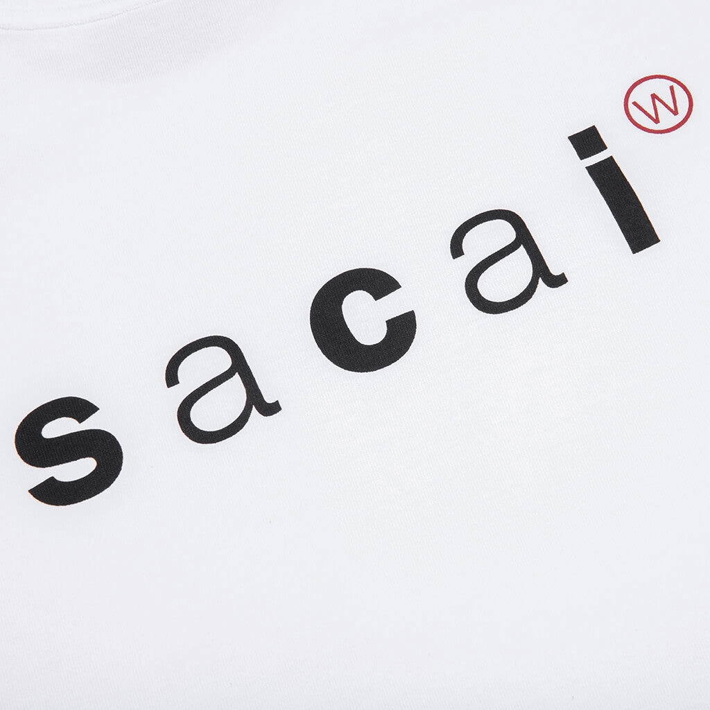 Sacai x WTAPS Print T-Shirt - White