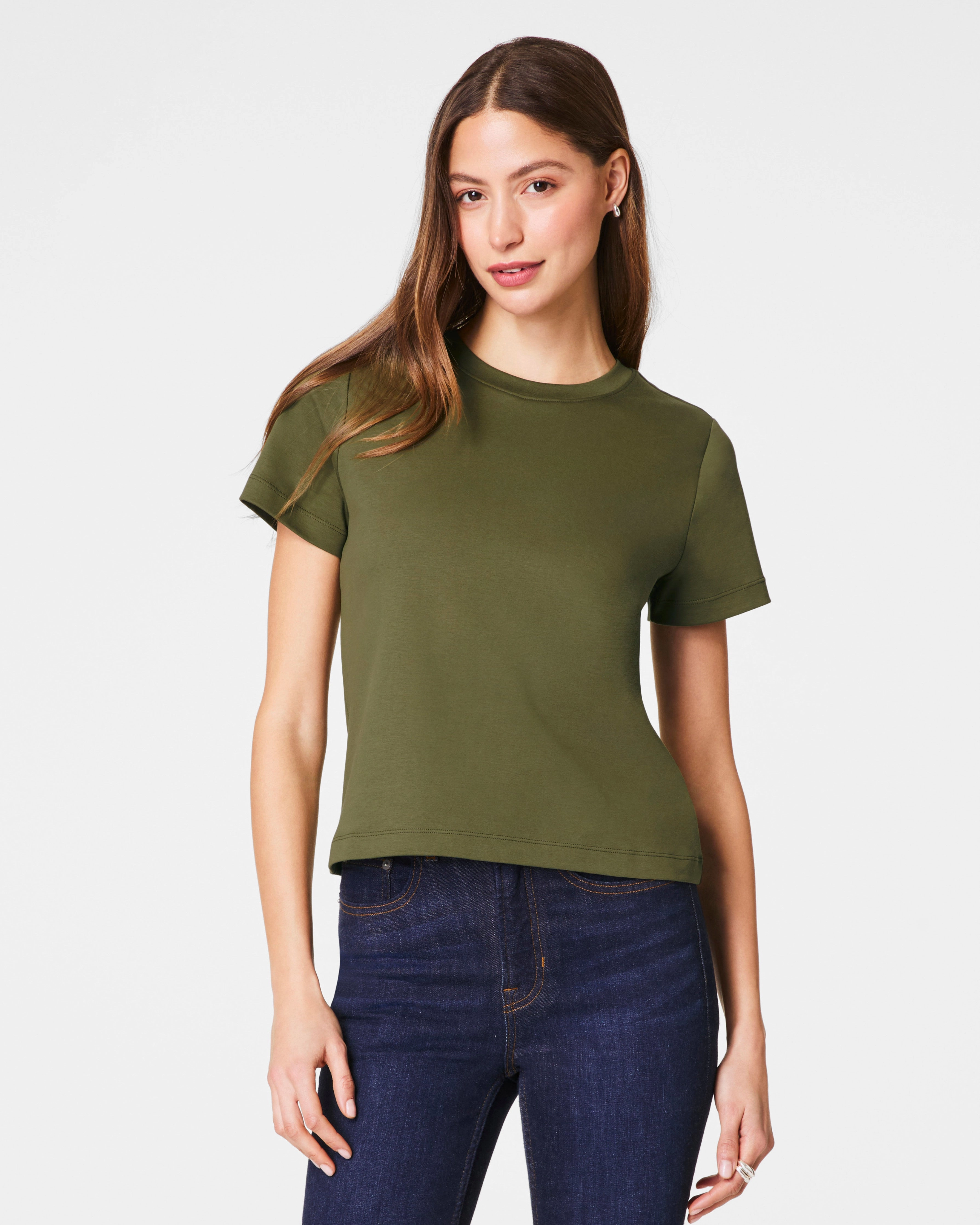 SPANX® Cotton Crewneck Tee