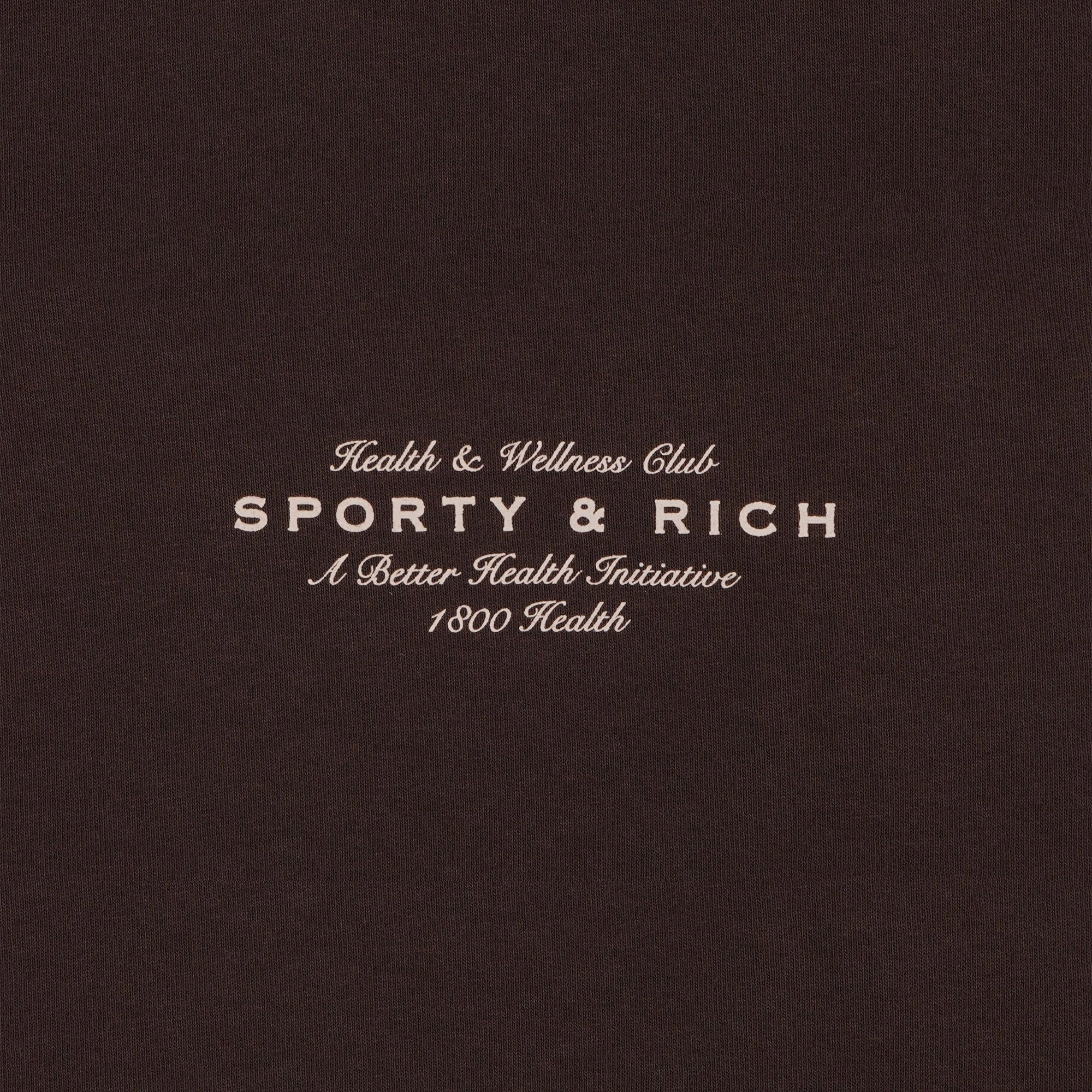 SPORTY & RICH | 1800 HEALTH T-SHIRT { CHOCOLATE/CREAM