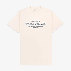 SPORTY & RICH | H&W CLUB T-SHIRT { CREAM/NAVY