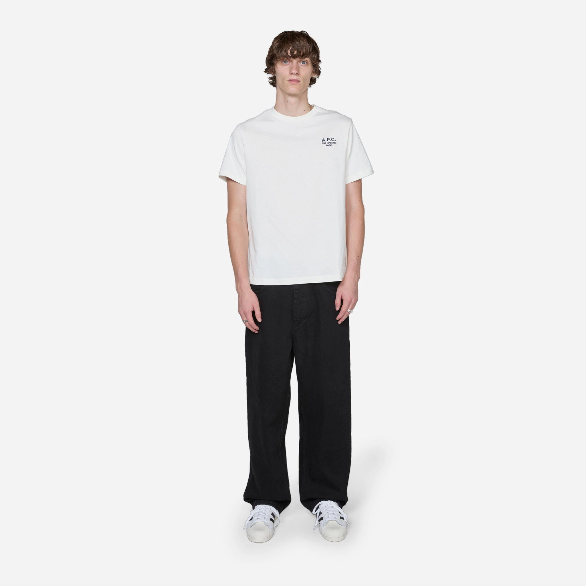 Standard Rue Madame T-Shirt White | Dark Navy Blue