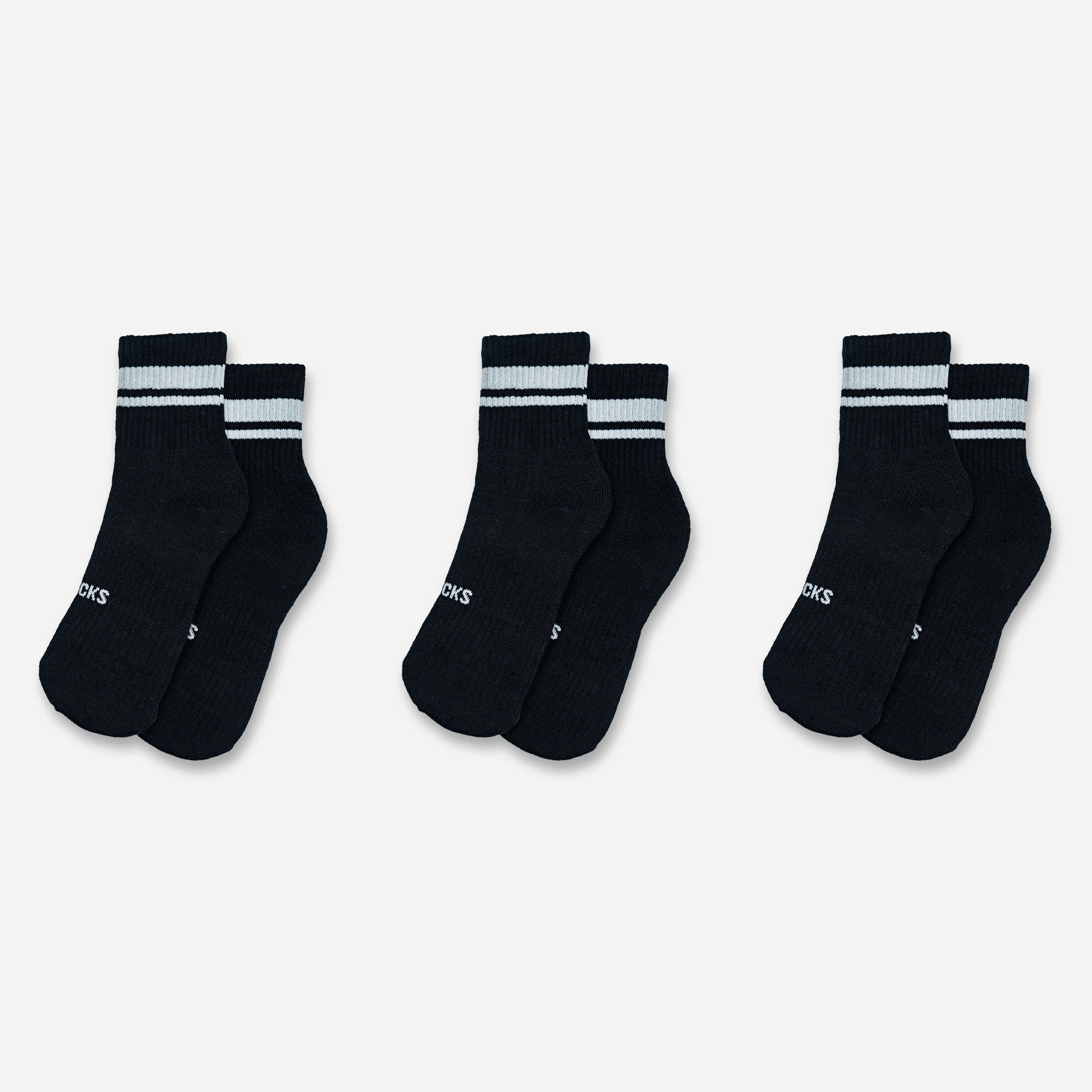 Superkicks | CREW SOCKS  { BLACK/BLACK/BLACK