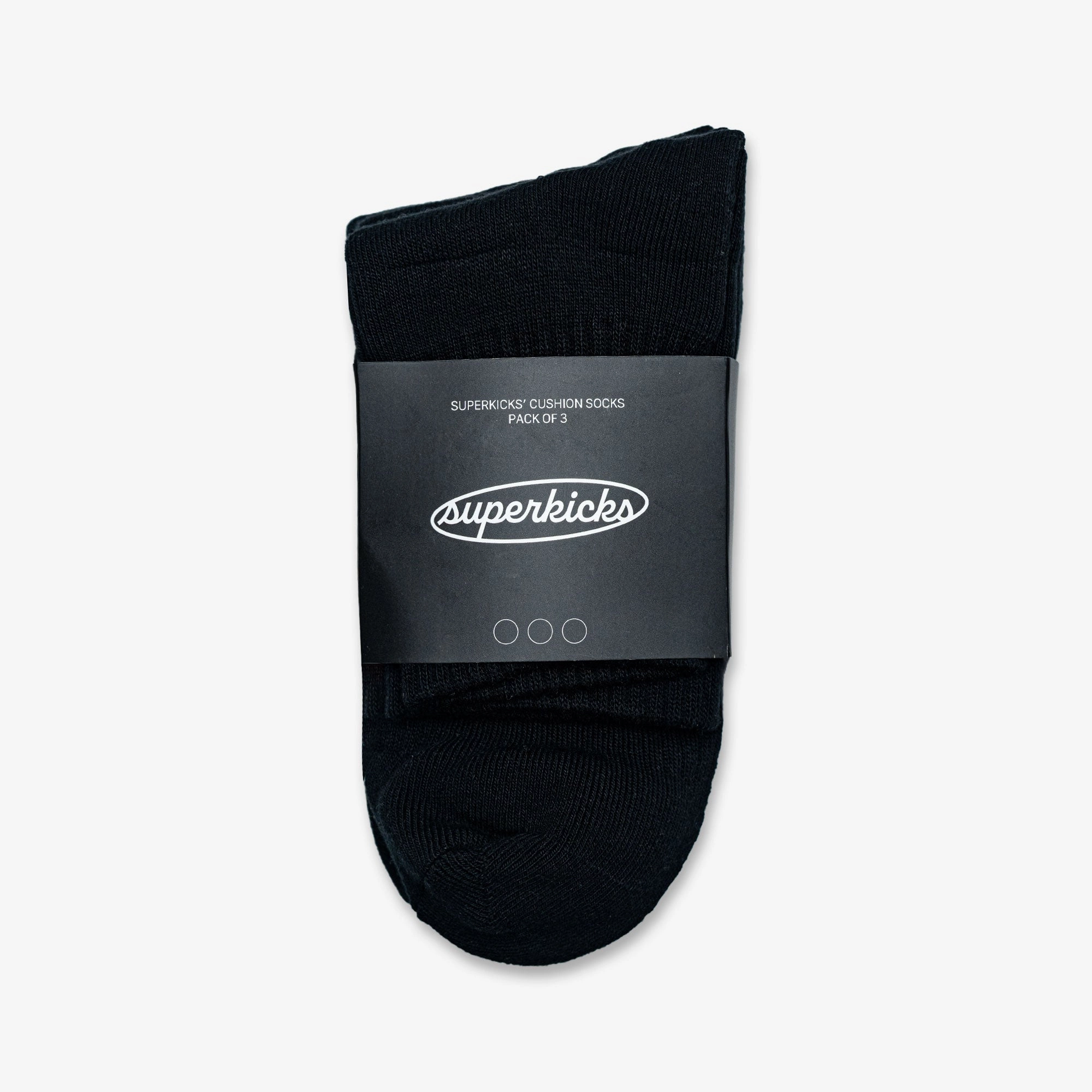 Superkicks | CREW SOCKS  { BLACK/BLACK/BLACK