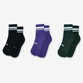 Superkicks | CREW SOCKS  { BLACK/PURPLE/GREEN