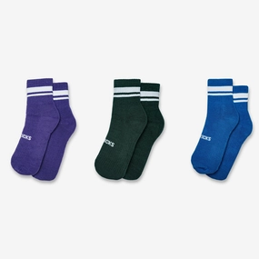 Superkicks | CREW SOCKS  { PURPLE/GREEN/BLUE