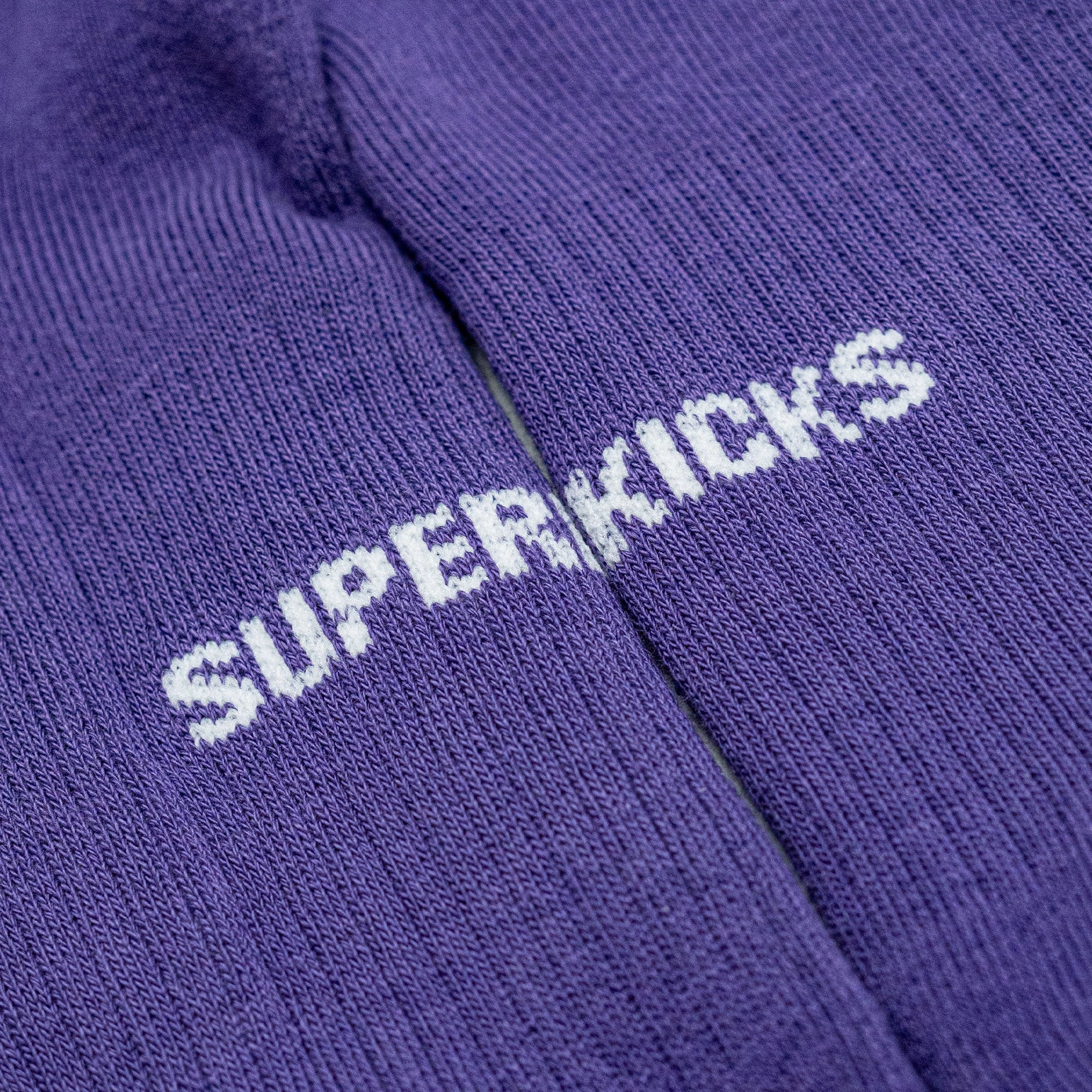 Superkicks | CREW SOCKS  { WHITE/PURPLE/BLUE