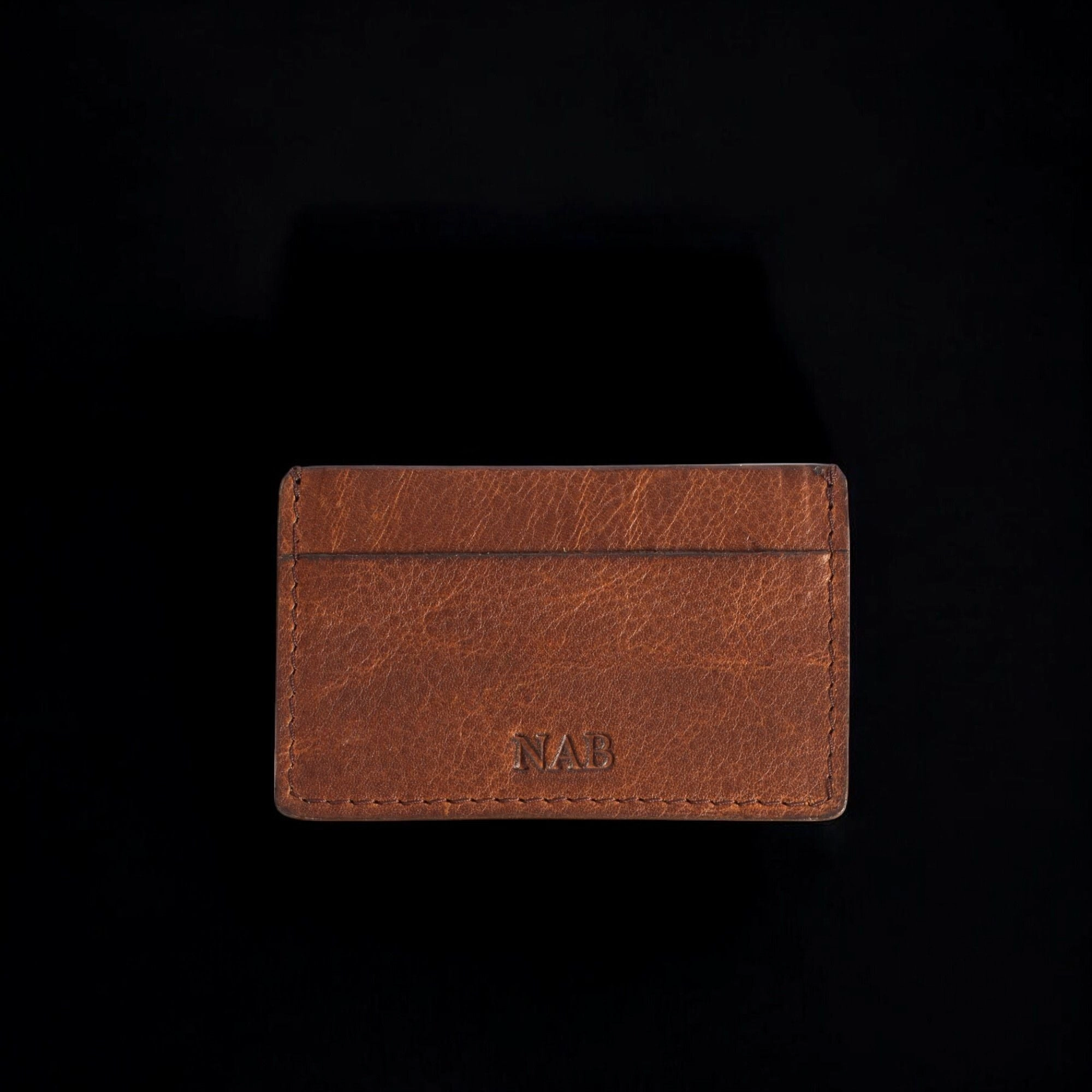 The Maverick Cardholder - Cognac American Pebble Grain Bison Leather Cardholder
