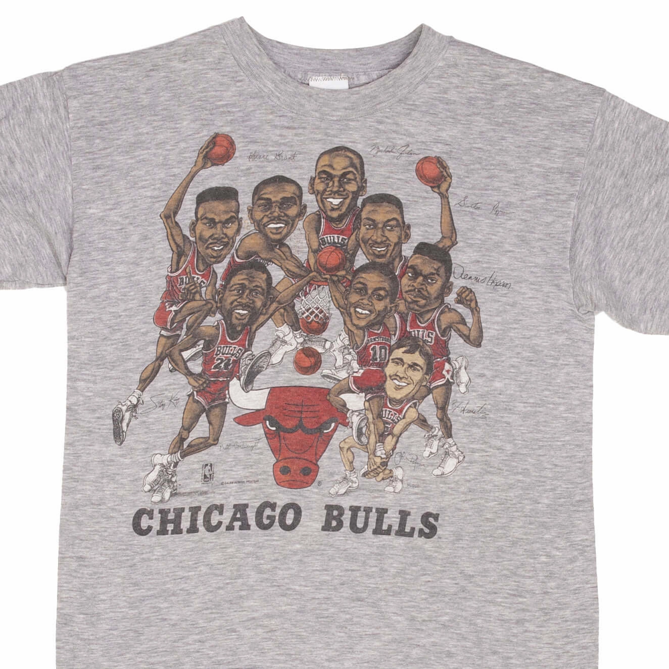 VINTAGE NBA CHICAGO BULLS SLAM DUNK EARLY 1990S TEE SHIRT SIZE SMALL MADE IN USA