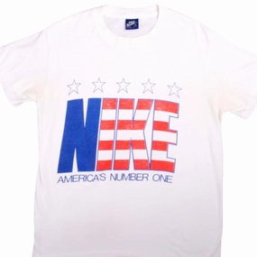 VINTAGE NIKE AMERICAS NUMBER ONE TEE SHIRT 1984-1987 SIZE MEDIUM MADE IN USA