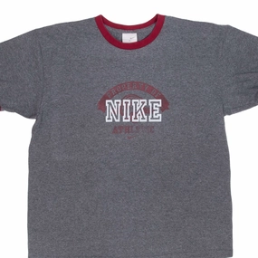 VINTAGE NIKE ATHLETICS GREY TEE SHIRT 2000S MEDIUM