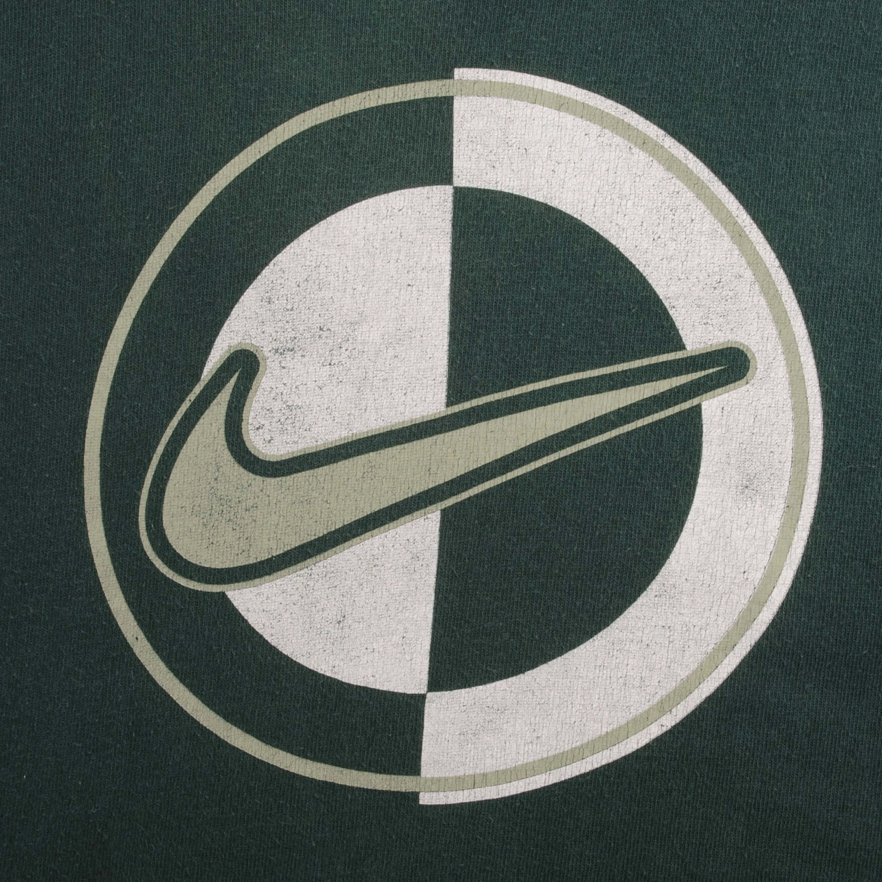VINTAGE NIKE BIG SWOOSH GREEN TANK TOP TEE SHIRT 1990S SIZE LARGE MADE IN USA