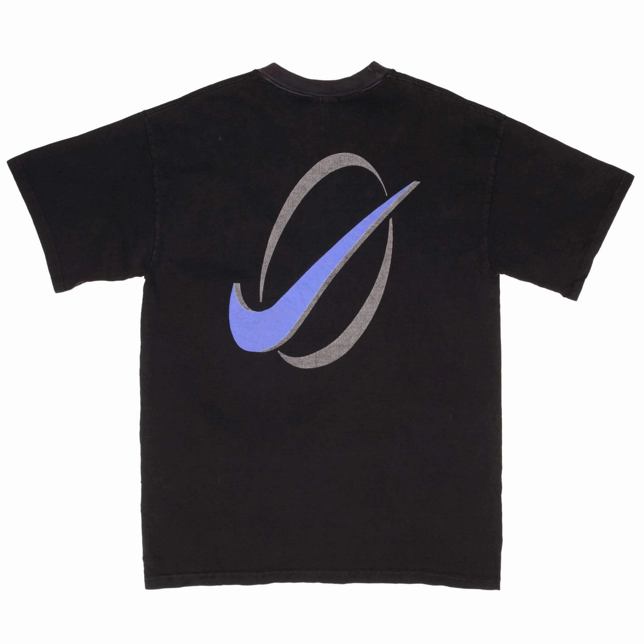 VINTAGE NIKE BIG SWOOSH TEE SHIRT 1990S SIZE LARGE MADE IN USA