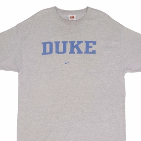 VINTAGE NIKE CENTER SWOOSH NCAA DUKE UNIVERSITY TEE SHIRT 2000S SIZE LARGE