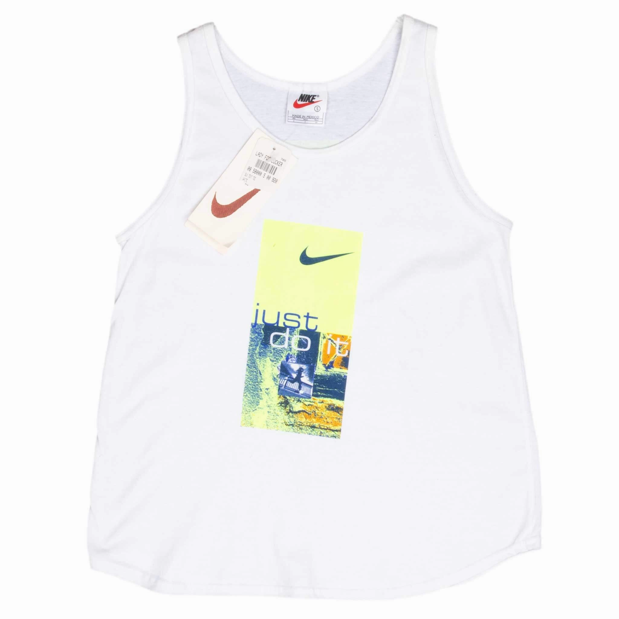 VINTAGE NIKE JUST DO IT TANK TOP TEE SHIRT 1990S SMALL DEADSTOCK