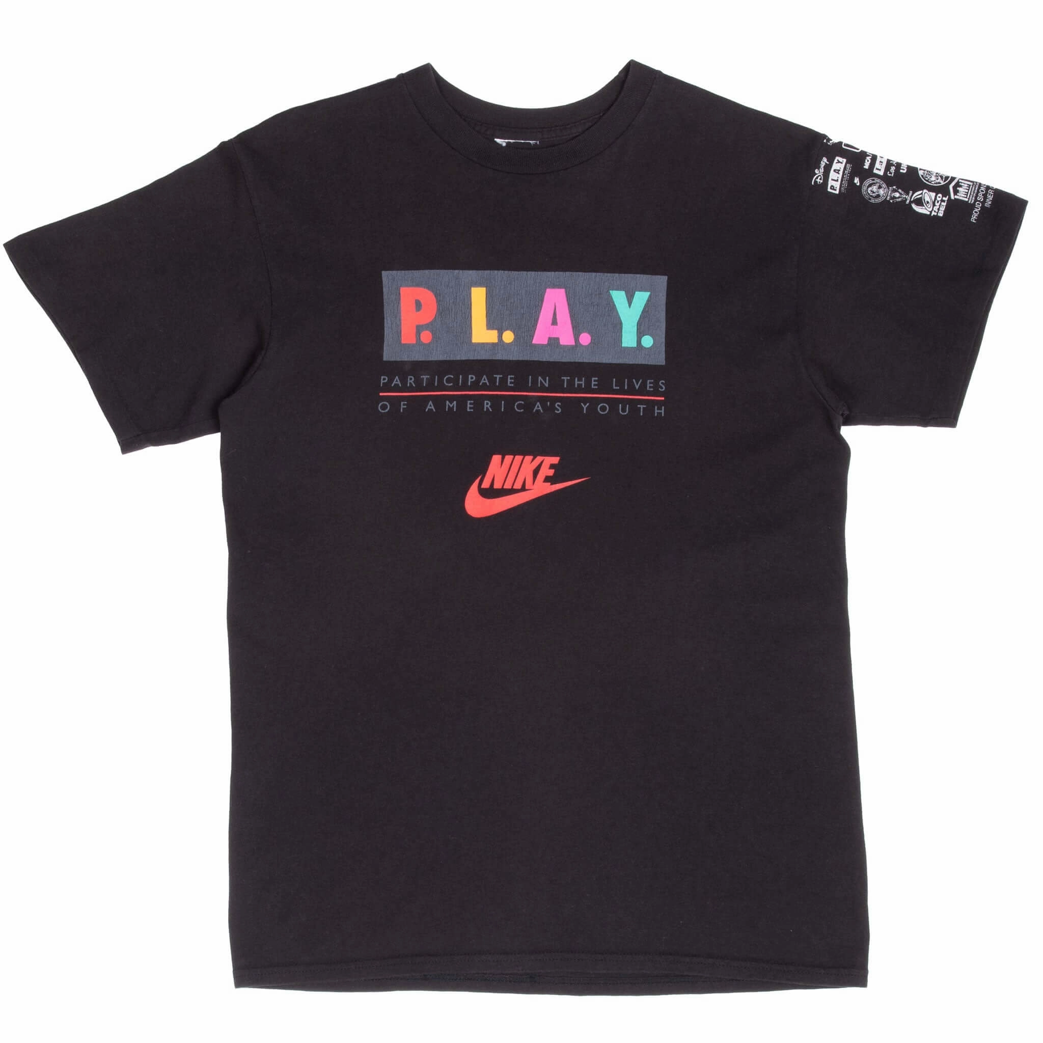 VINTAGE NIKE LOS ANGELES INNER CITY GAMES 1995 BLACK TEE SHIRT MEDIUM
