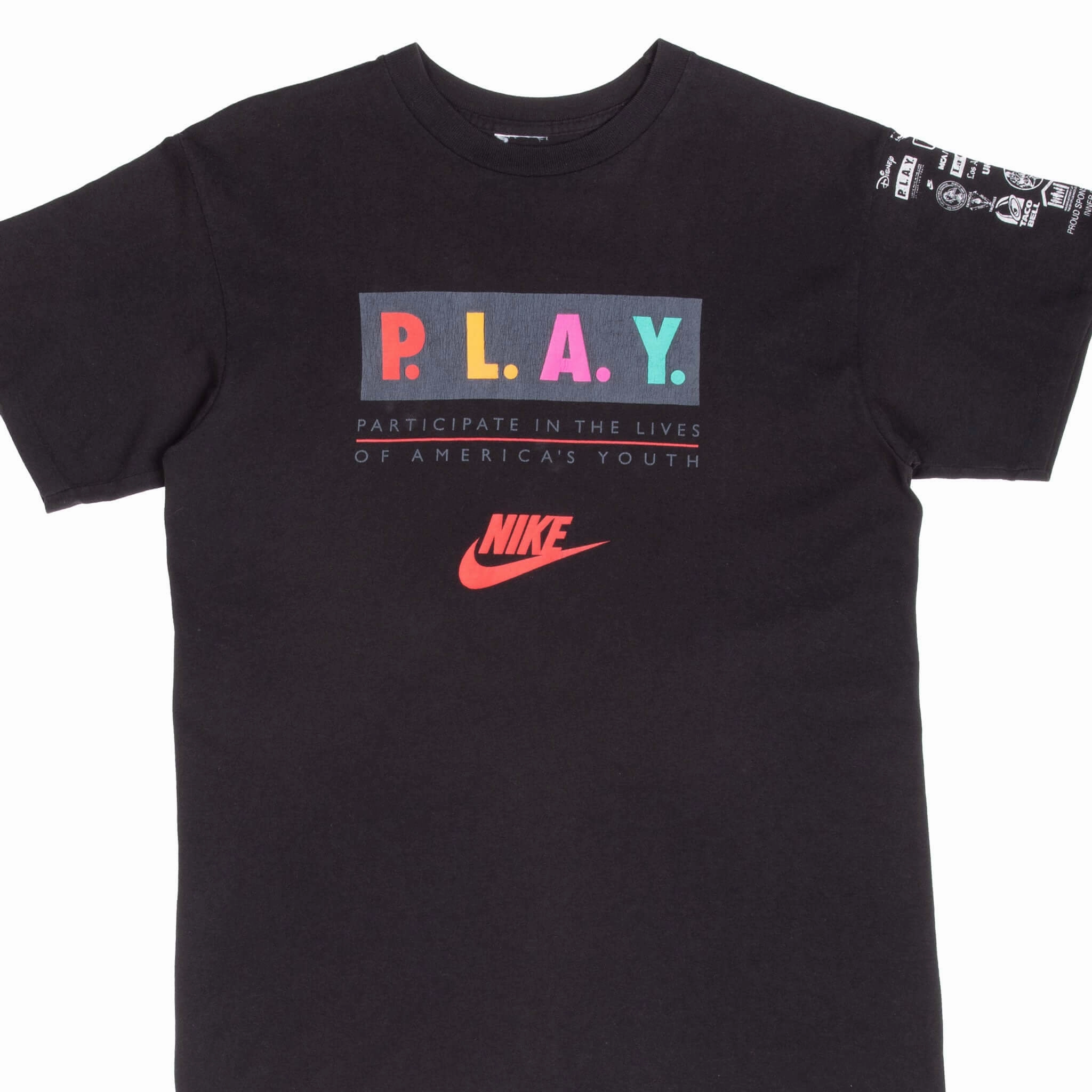 VINTAGE NIKE LOS ANGELES INNER CITY GAMES 1995 BLACK TEE SHIRT MEDIUM