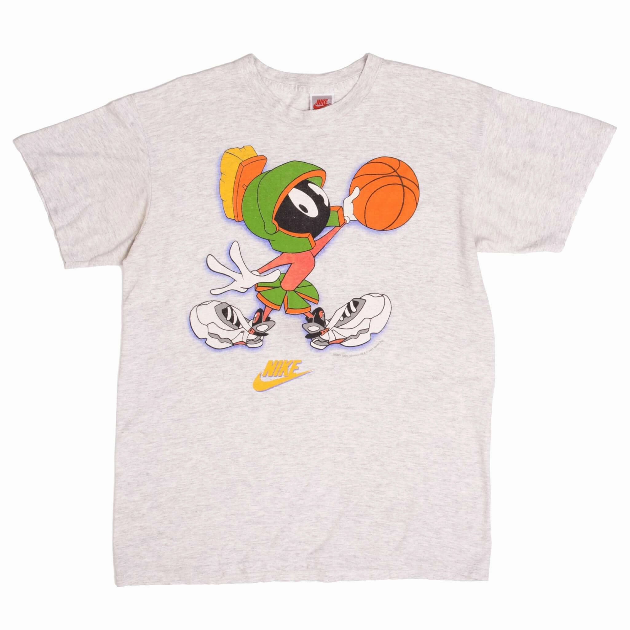 VINTAGE NIKE MARVIN THE MARTIAN LOONEY TUNES TEE SHIRT 1993 LARGE MADE IN USA