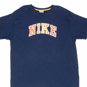 VINTAGE NIKE SPELLOUT BLUE TEE SHIRT 2000S 2XL