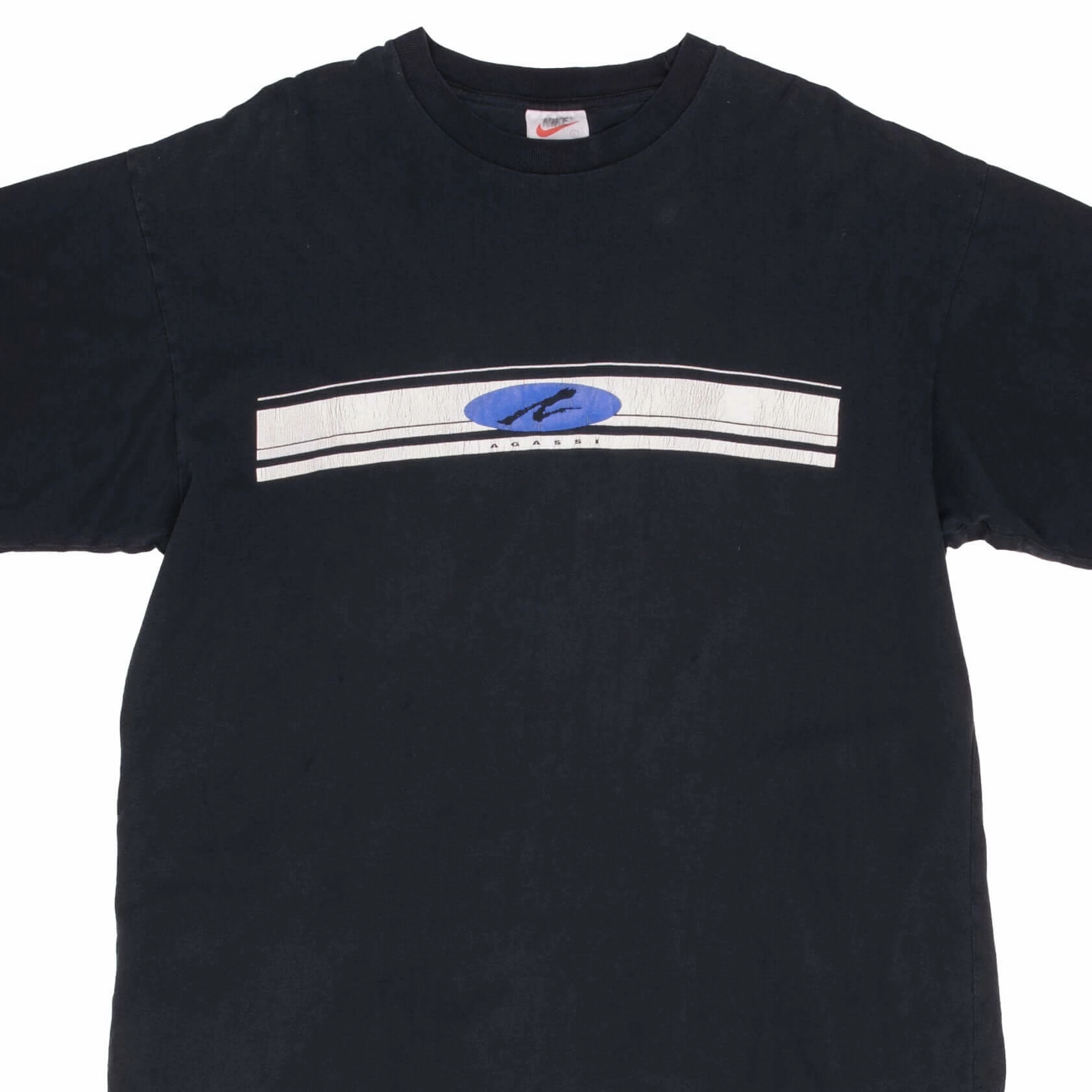 VINTAGE NIKE TENNIS ANDRE AGASSI TEE SHIRT 1990S SIZE LARGE