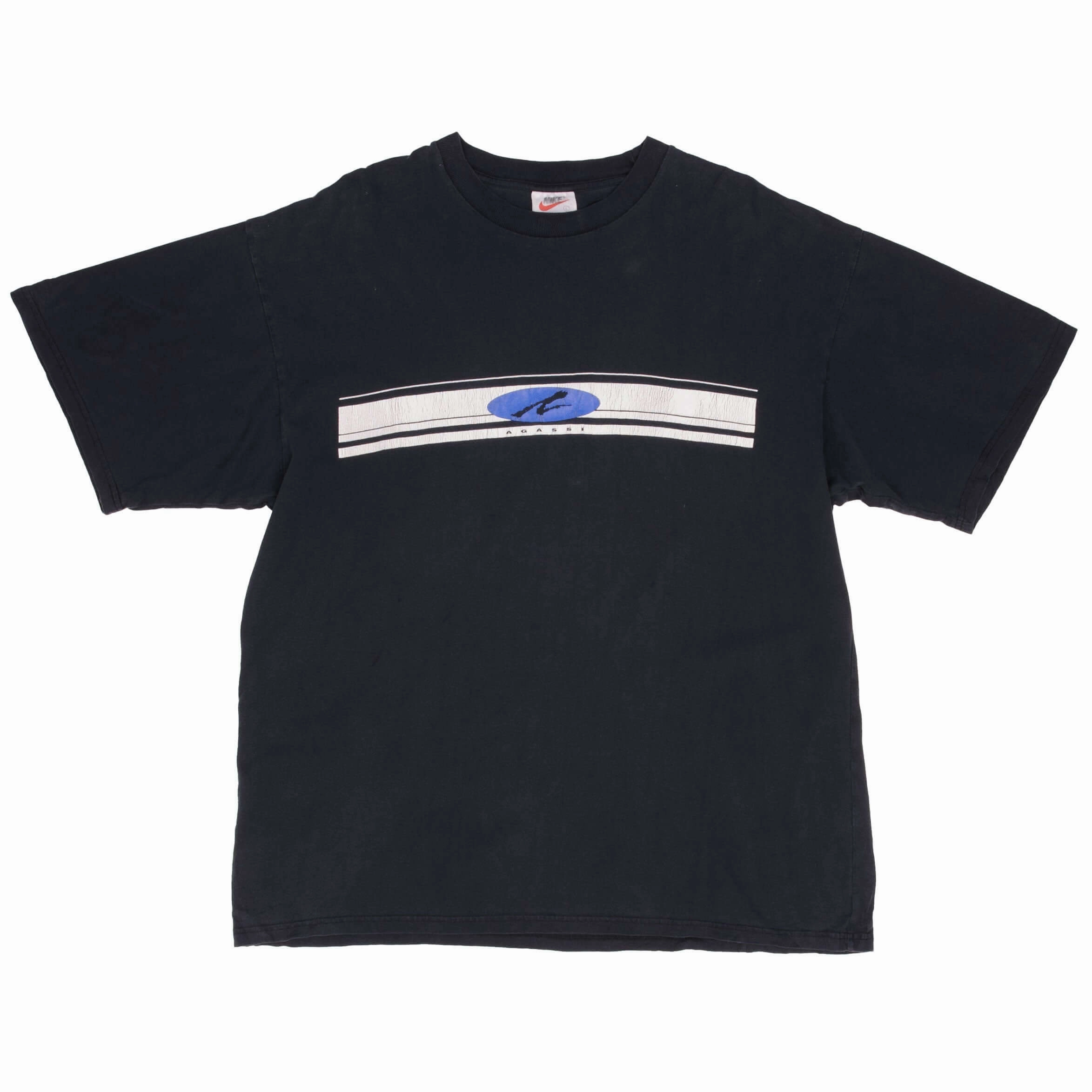 VINTAGE NIKE TENNIS ANDRE AGASSI TEE SHIRT 1990S SIZE LARGE