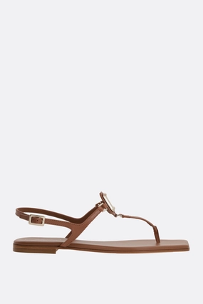 Viv' by the Sea thong sandals in smooth leather